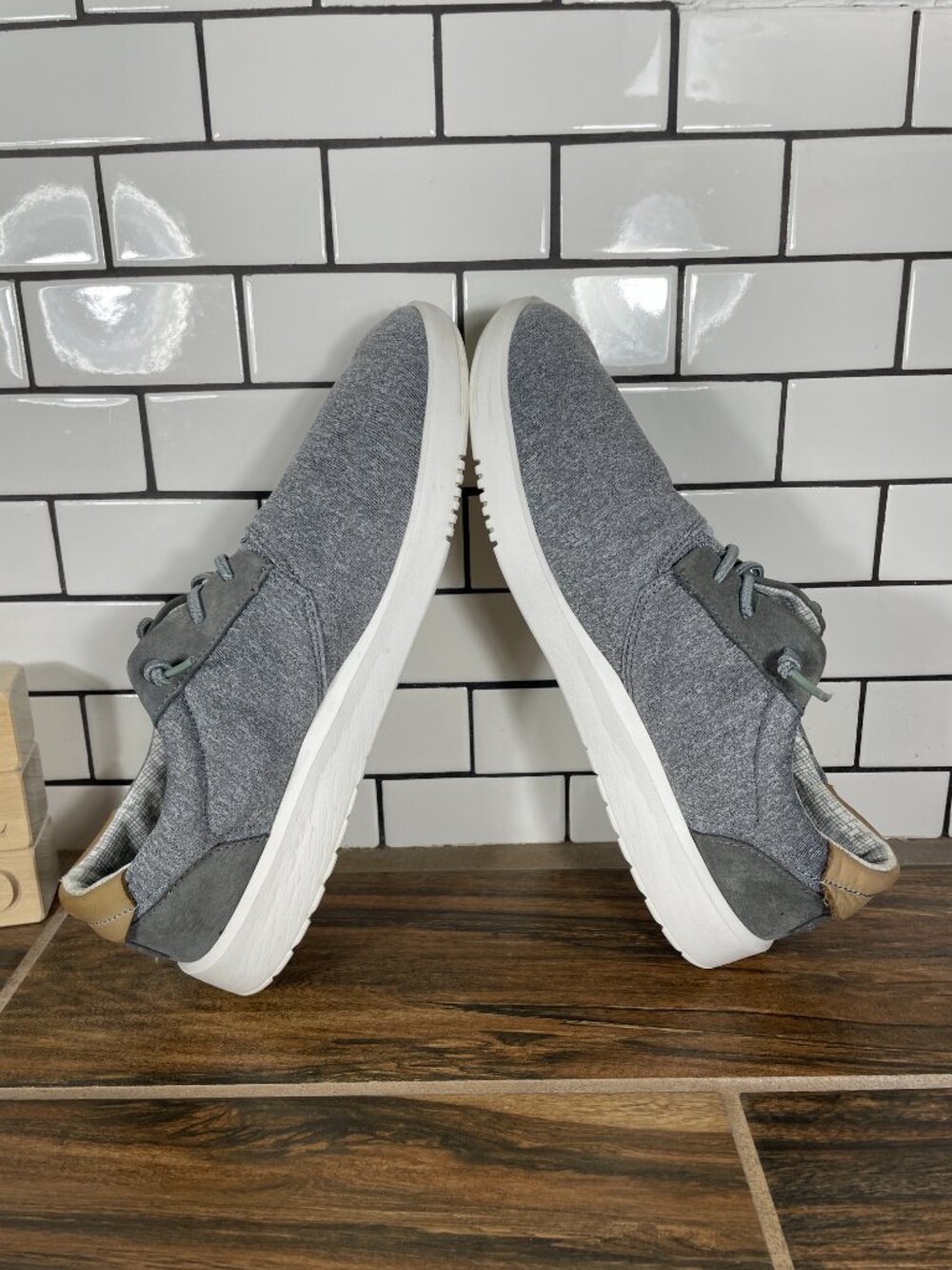Hey Dude Hugo Shoes Mens Size 11 Stretch Gray Lightweight Casual Slip On - Picture 5 of 13
